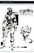 Solid Snake art from the MGS art book 1.