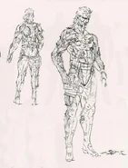 Concept art of Snake in damaged OctoCamo.