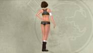 Amanda's model viewer, upon gaining an S-rank/gaining the bikini top, back.