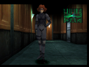 Meryl wearing a Sneaking Suit in Metal Gear Solid: Integral.