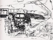 Liquid piloting Metal Gear Rex. Concept art by Yoji Shinkawa.