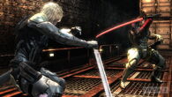 Sam y Raiden en el Tren, peleando.