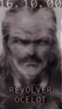 Revolver Ocelot's briefing portrait in Metal Gear Solid.