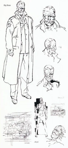 Big Boss character artwork for Metal Gear Solid.