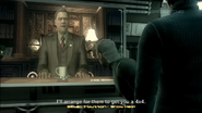 Roy Campbell giving Snake and Otacon more instructions for the mission.