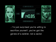 Snake and Naomi on the Codec in Metal Gear Solid.