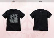 Black Peace Walker word UNIQLO T-Shirt (Front and back).