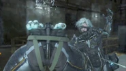 Raiden killing a Mastiff in a trailer for Metal Gear Solid: Rising.