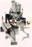 Yoji Shinkawa's drawing of Solidus for Metal Gear Solid 4.