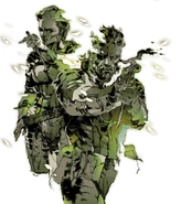 Artwork of Naked Snake and The Boss by Yoji Shinkawa.
