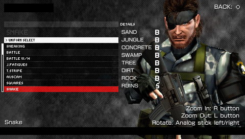 ミリタリー L GEAR SOLID SNAKE Jungle Ver. Metal Gear Solid Peace Walker: Snake Jungle Fatigues Ver