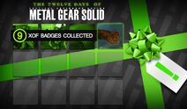 "9 XOF Badges Collected" on 12 Days of Metal Gear.