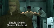 Liquid (izquierda) se encuentra cara a cara con Solid Snake, en Metal Gear Solid.