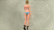 Cécile's model viewer, upon gaining an S-rank/gaining the bikini top, back.