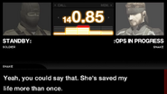 A codec conversation in Metal Gear Solid: Portable Ops.