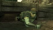 Snake, evading enemy detection in Portable Ops.