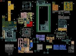 Metal Gear 2: Solid Snake South Base 1F Map for MSX by Rackvin