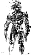 Shinkawa sketch of Raiden from Metal Gear Rising, included in a 24 page Rising artbook as part of a GameStop pre-order bonus.