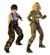 Olga and EVA's outfits in Rumble Roses XX.