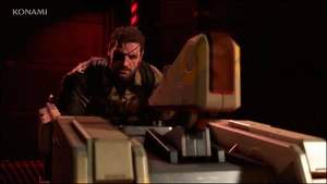 Venom Snake at the helm of  D-Walker in 1984.