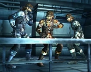 Naked Snake's camouflage suits.