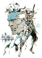 Solid Snake and Raiden HD artwork.