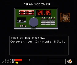  Биг Босс приказывает Снейку начать операцию Intrude N313 через трансивер.