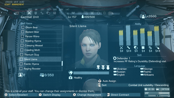 Camouflage (Peace Walker), Metal Gear Wiki