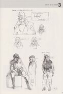 Concept art of The Pain and The End for MGS3.