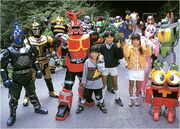 Blue Beet, B-Fighter Kabuto, B-Robots, Yuzuru, Kuranosuke and Sayuri