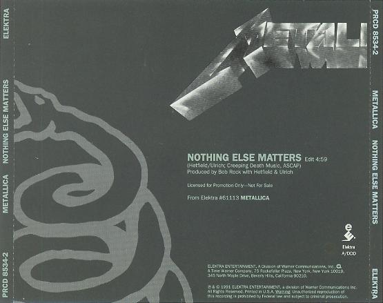 metallica nothing else matters release date