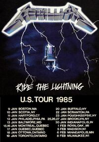 Ride the Lightning Tour | Metallica Wiki | Fandom