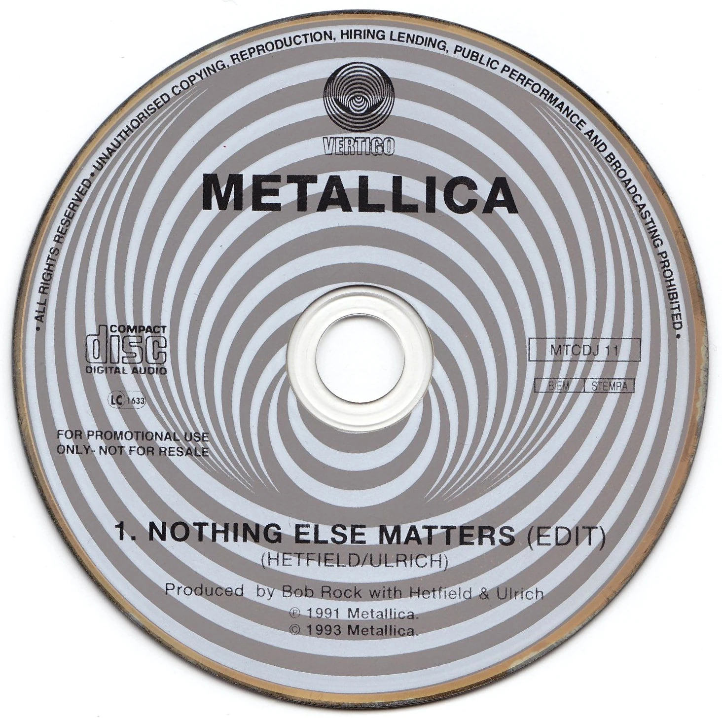 Nothing Else Matters (single) | Metallica Wiki | Fandom