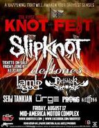 A flyer showcasing Dethklok's appearance at KnotFest before their appearance was canceled