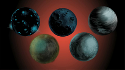 The five planets.