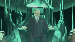 His throne emerging during his introduction in Season 3.