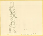 Skwisgaar in battle armour, back view.