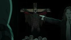 Magnus reprimanding the Assassin for killing an innocent.