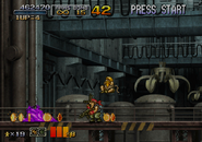 Falls once the second group of Invaders are cleared out. Ammo Crate