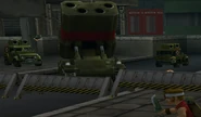 Two MV-280Bs alongside an M-15A in Mission 2 of Metal Slug 3D.