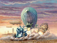 Concept art of the Blimp shown in Metal Slug X