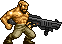 Allen with "Laser Gun" sprite in Metal Slug: Allen's Battle Chronicles