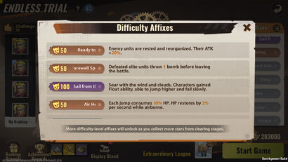 MSAwk Endless Trial Difficulty Affixes