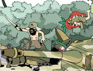 Two soldiers and a wrecked Null Fighter in one of the MS3 wallpaper (note the second soldier being eaten by a Man Eater)