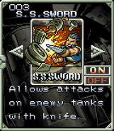 S.S. Sword card in Metal Slug Advance