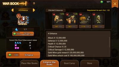 Enhance War Books Tab