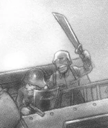 Two more Rebel shielded soldiers defending the Walking Locomotive.