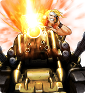 Marco riding a Type-R in Metal Slug Attack