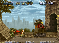 Shoot above the tunnel's inside 1st: Heavy Machine Gun 2nd: Food 3rd: Gem
