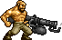 Allen with "Flame Shot" sprite in Metal Slug: Allen's Battle Chronicles